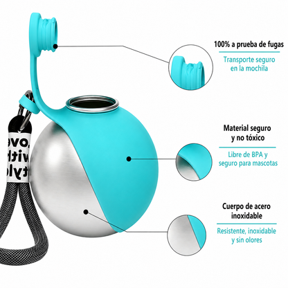 Cantimplora de agua portátil para mascotas